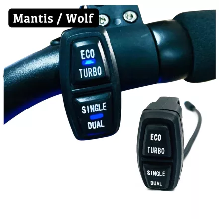 Kaabo Mantis kapcsoló ECO/Turbo/Single/Dual fekete vízálló világítós
