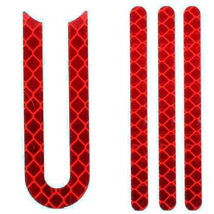 Fényvisszaverő matrica szett (utángyártott) Xiaomi rollerekhez (piros)