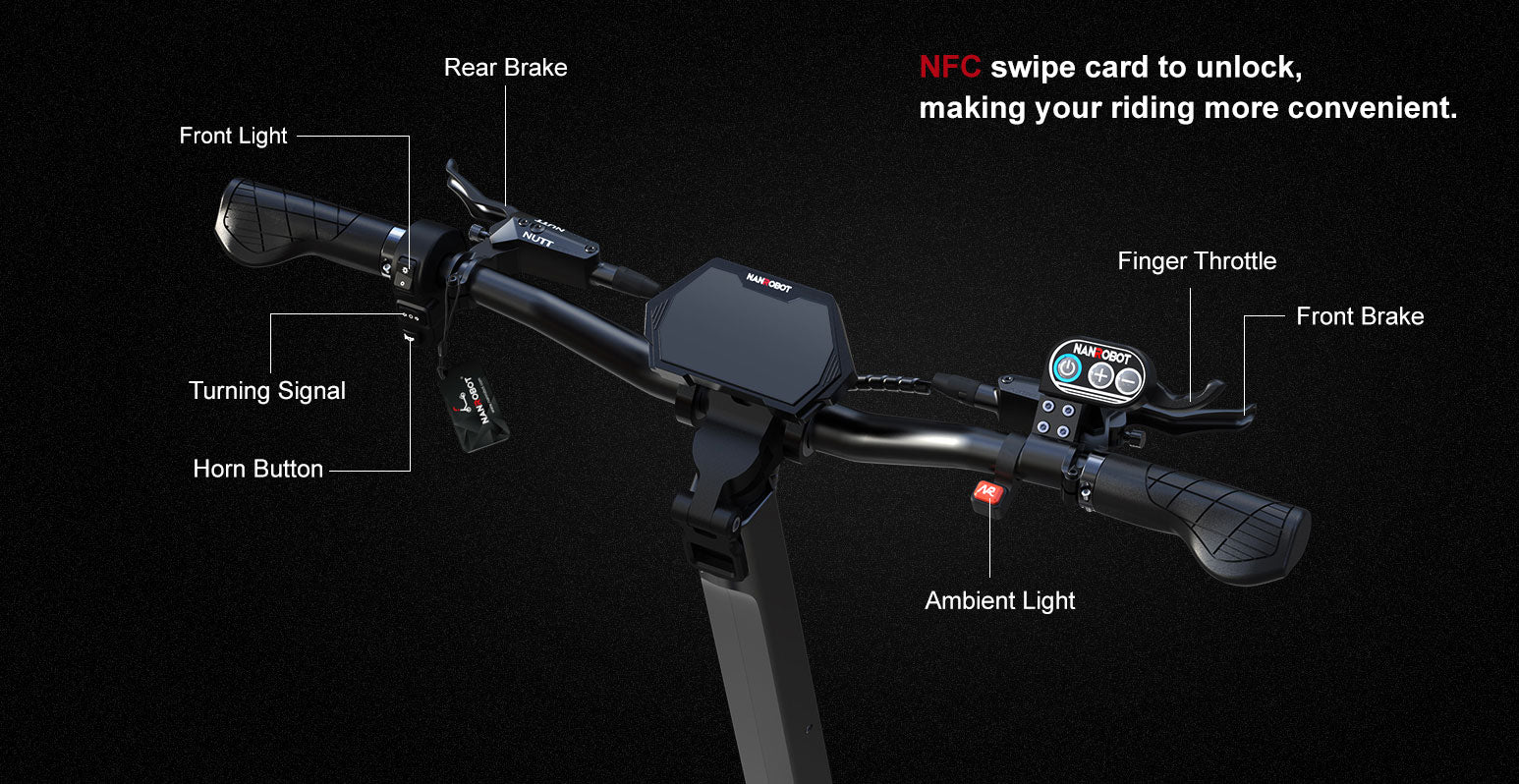 NANROBOT LIGHTNING PRO kijelző és vezérlők